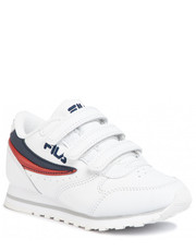 Półbuty dziecięce Sneakersy  - Orbit Velcro Low Kids 1010785.98F White/Dress Blue - eobuwie.pl Fila