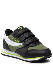 Półbuty dziecięce Sneakersy  - Orbit Velcro Low Kids 1010785.63031 Loden Green/Black - eobuwie.pl Fila