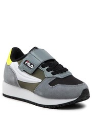 Półbuty dziecięce Sneakersy  - Retroque Velcro Kids FFK0036.83149 Black/Loden Green - eobuwie.pl Fila