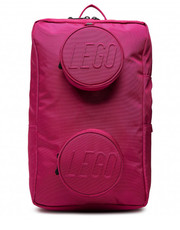 Torba na laptopa Plecak  - Brick 1x2 Backpack 20204-0124 Bright Red Violet - eobuwie.pl Lego