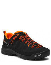 Buty sportowe Trekkingi  - Ms Wildfire Leather 61395 0938 Black/Fluo Orange - eobuwie.pl Salewa