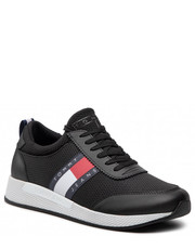 Półbuty męskie Sneakersy  - Flexi Runner EM0EM00959 Black/White 0GK - eobuwie.pl Tommy Jeans