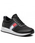 Półbuty męskie Tommy Jeans Sneakersy  - Flexi Runner EM0EM00959 Black/White 0GK
