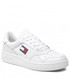 Półbuty męskie Tommy Jeans Sneakersy  - Retro Basket EM0EM00955 White YBR