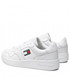 Półbuty męskie Tommy Jeans Sneakersy  - Retro Basket EM0EM00955 White YBR