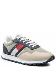 Sportowe buty dziecięce Sneakersy  - Retro Runner Core EM0EM01014 Faded Willow - eobuwie.pl Tommy Jeans