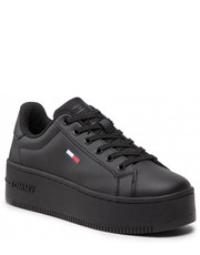Sneakersy Sneakersy  - Flatform Ess EN0EN02043 Triple Black 0GK - eobuwie.pl Tommy Jeans