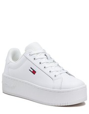 Sneakersy Sneakersy  - Flatform Ess EN0EN02043 White YBR - eobuwie.pl Tommy Jeans