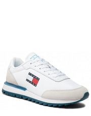 Mokasyny męskie Sneakersy  - Retro Evolve EM0EM00991 White YBR - eobuwie.pl Tommy Jeans
