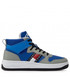 Mokasyny męskie Tommy Jeans Sneakersy  - Mid Pop Basket EM0EM01015 Cobalt C65