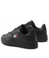 Mokasyny męskie Tommy Jeans Sneakersy  - Retro Basket EM0EM00955 Triple Black 0GK