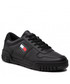 Mokasyny męskie Tommy Jeans Sneakersy  - Retro Leather Cupsole EM0EM01068 Black BDS