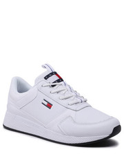 Mokasyny męskie Sneakersy  - Flexi Runner Ess EM0EM01080 White YBR - eobuwie.pl Tommy Jeans