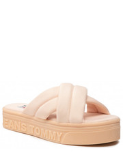 Klapki Klapki  - Flatform Sandal EN0EN01798  Frosty Mango TM6 - eobuwie.pl Tommy Jeans