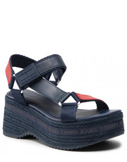 Sandały Espadryle  - Wedge Sandal EN0EN01810 Rwb 0GY - eobuwie.pl Tommy Jeans