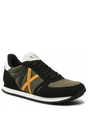 Półbuty męskie Sneakersy  - XUX017 XCC68 M208 Olive/Black - eobuwie.pl Armani Exchange