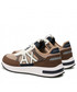 Mokasyny męskie Armani Exchange Sneakersy  - XUX090 XV276 S044 Beige/Brown