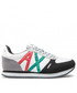 Mokasyny męskie Armani Exchange Sneakersy  - XUX017 XCC68 N646 Opt.White/Multicolor