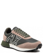 Mokasyny męskie Sneakersy  - XUX157 XV588 S079 Green/Beige/Black - eobuwie.pl Armani Exchange
