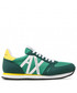 Mokasyny męskie Armani Exchange Sneakersy  - XUX017 XCC68 K725 Dark Green/Green
