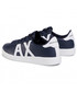Mokasyny męskie Armani Exchange Sneakersy  - XUX016 XCC71 A138 Navy/Opt White