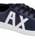 Mokasyny męskie Armani Exchange Sneakersy  - XUX016 XCC71 A138 Navy/Opt White