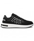 Mokasyny męskie Armani Exchange Sneakersy  - XUX090 XV276 00002 Black
