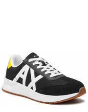 Mokasyny męskie Sneakersy  - XUX071 XV527 K673 Black/Op.Wht/Yellow - eobuwie.pl Armani Exchange