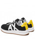 Mokasyny męskie Armani Exchange Sneakersy  - XUX071 XV527 K673 Black/Op.Wht/Yellow