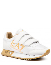 Półbuty dziecięce Sneakersy  - XSX021 XOT53 T375 White/Light Gold - eobuwie.pl Ea7 Emporio Armani