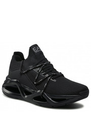 Mokasyny męskie Sneakersy  - X8X087 XK227 Q268 Full Black/Silver - eobuwie.pl Ea7 Emporio Armani