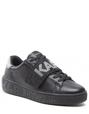 Sneakersy Sneakersy  - KL61037 Black Lthr W/Silver - eobuwie.pl Karl Lagerfeld
