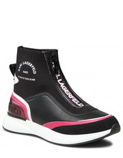 Sneakersy Sneakersy  - KL62155  Black Lthr/Text W/Pink - eobuwie.pl Karl Lagerfeld