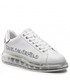 Mokasyny męskie Karl Lagerfeld Sneakersy  - KL52618 01S White Lthr w/SIlver