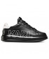 Mokasyny męskie Karl Lagerfeld Sneakersy  - KL52523 Black Lthr/Mono
