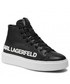 Mokasyny męskie Karl Lagerfeld Sneakersy  - KL52255 Black/White Lthr