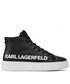 Mokasyny męskie Karl Lagerfeld Sneakersy  - KL52255 Black/White Lthr
