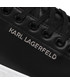 Mokasyny męskie Karl Lagerfeld Sneakersy  - KL51019 Black Lthr