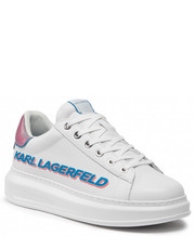 Mokasyny męskie Sneakersy  - KL52514 01P White Lthr W/Pink - eobuwie.pl Karl Lagerfeld
