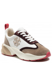 Sneakersy Sneakersy  - Good Luck Trainer 139868 New Ivory/Taupe/Taupe 100 - eobuwie.pl Tory Burch