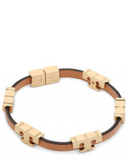 Bransoletka Bransoletka  - Serif-T Stackable Bracelet 80706 Tory Gold/Coconut/Vachetta - eobuwie.pl Tory Burch