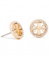 Kolczyki Tory Burch Kolczyki  - Crystal Logo Circle Stud Earring 53422 Tory Gold/Crystal 783