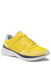 Mokasyny męskie Sneakersy  - Dean Runn 50474955 10240740 01 Medium Yellow 724 - eobuwie.pl Boss