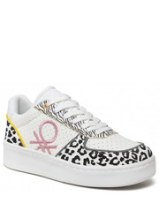 Sneakersy Sneakersy  - Maior Animalier BTW214220 White 1010 - eobuwie.pl United Colors Of Benetton