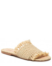 Klapki Klapki  - Leather Sandals S 4.6 Y0 Natural Fringed - eobuwie.pl Manebi