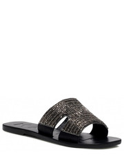 Klapki Klapki  - Leather Sandals S 4.0 Y0 Black H Metallic - eobuwie.pl Manebi