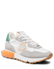 Mokasyny męskie Sneakersy  - La Rue L LRLU WP08 Blanc Orange - eobuwie.pl Philippe Model