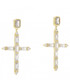 Kolczyki Luv Aj Kolczyki  - Baguette Cross Earrings FW22-E-BCE-G Gold