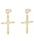 Kolczyki Luv Aj Kolczyki  - Baguette Cross Earrings FW22-E-BCE-G Gold
