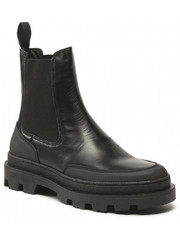 Kozaki męskie Sztyblety  - Tanner Leather Chealsea Boot LDM820021 Black 100100 - eobuwie.pl Les Deux